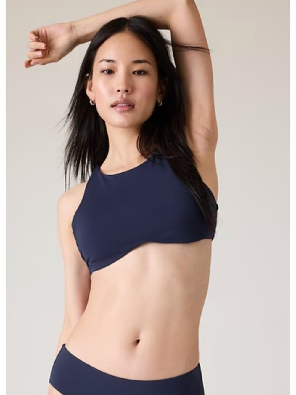 New Athleta MALDIVES BRA CUP BIKINI TOP Dress Blue 36 B/C